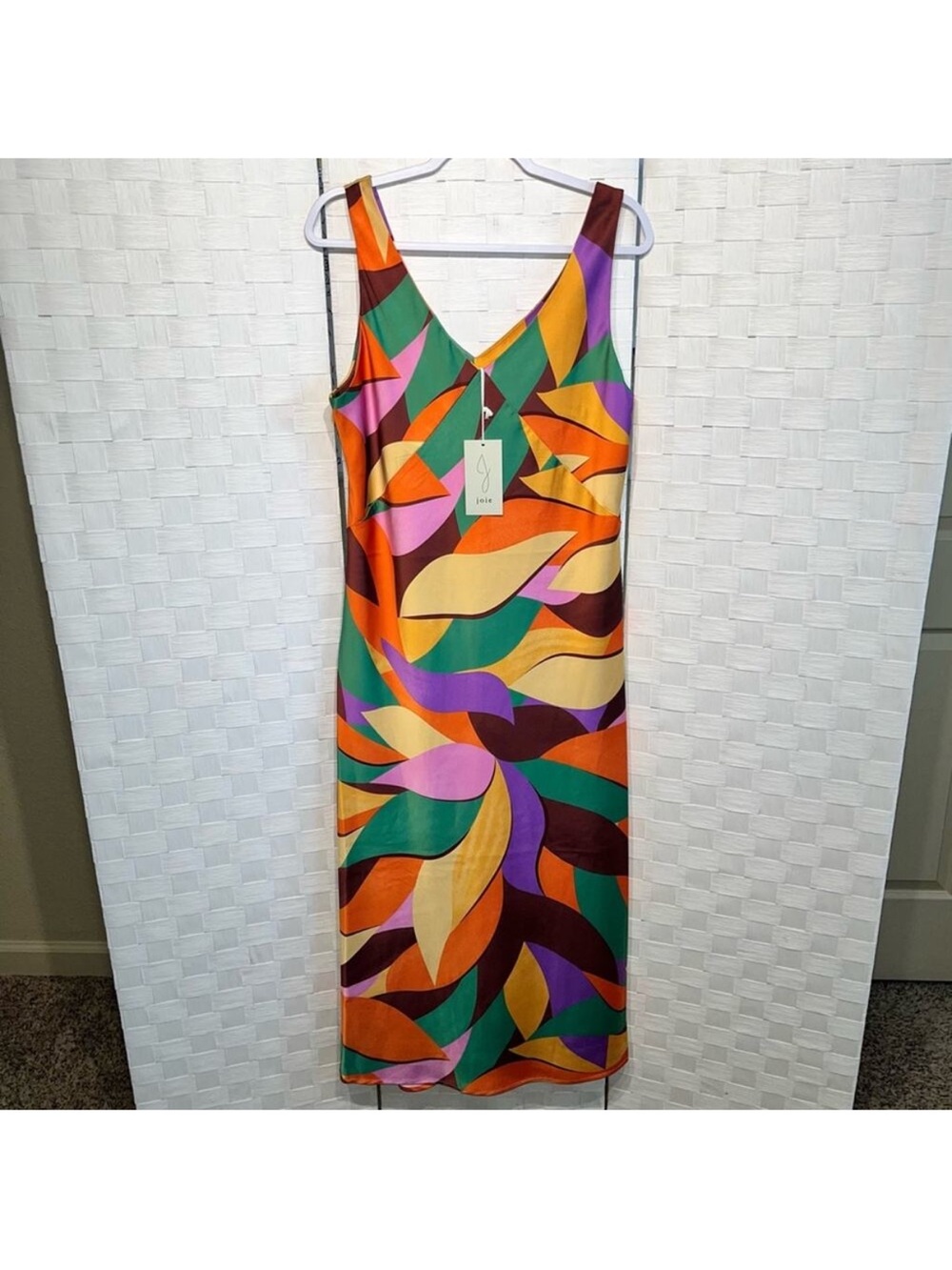 Joie Multi-Color Abstract Print Maxi Dress